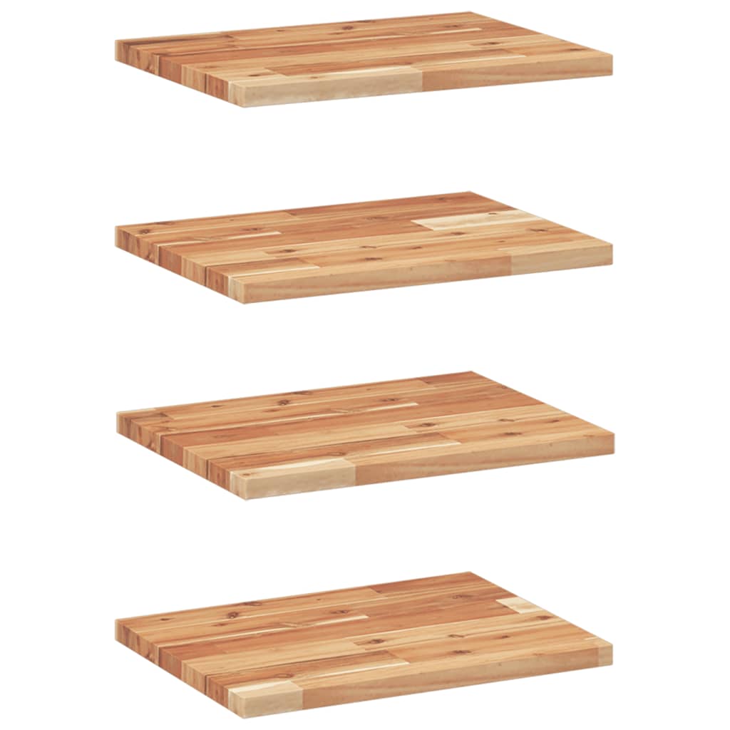Étagères flottantes 4 pcs 60x30x2 cm acacia massif à l'huile - XIOS