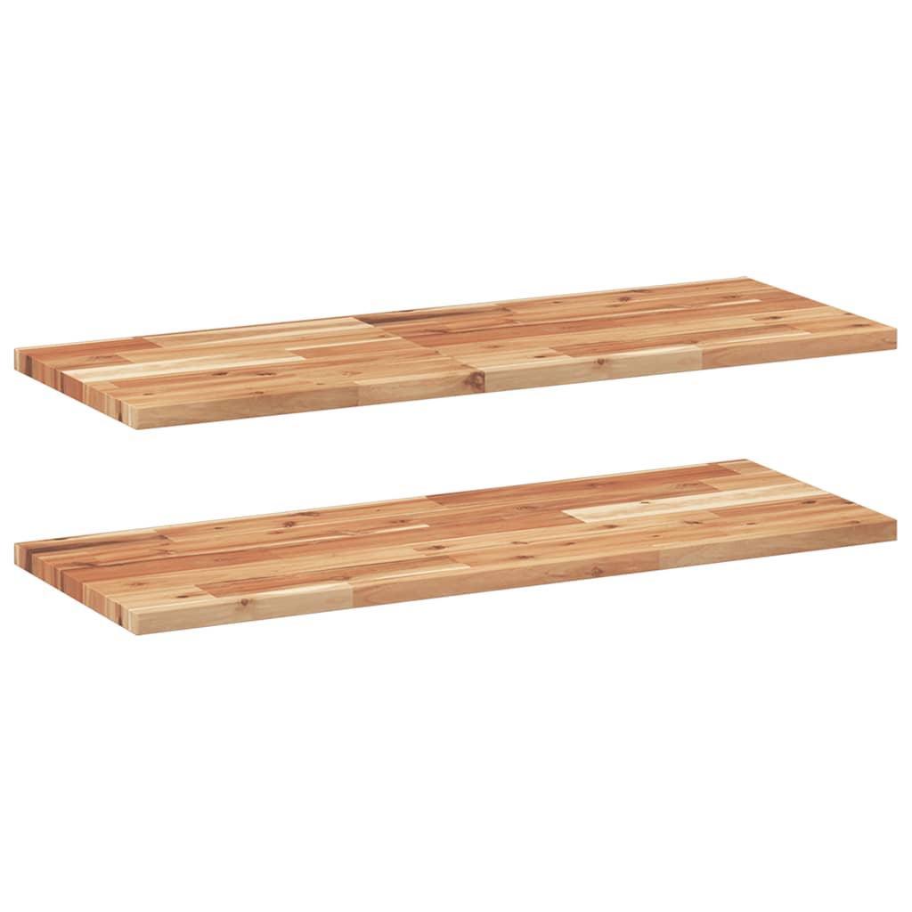 Étagères flottantes 2 pcs 80x30x2 cm acacia massif à l'huile - XIOS