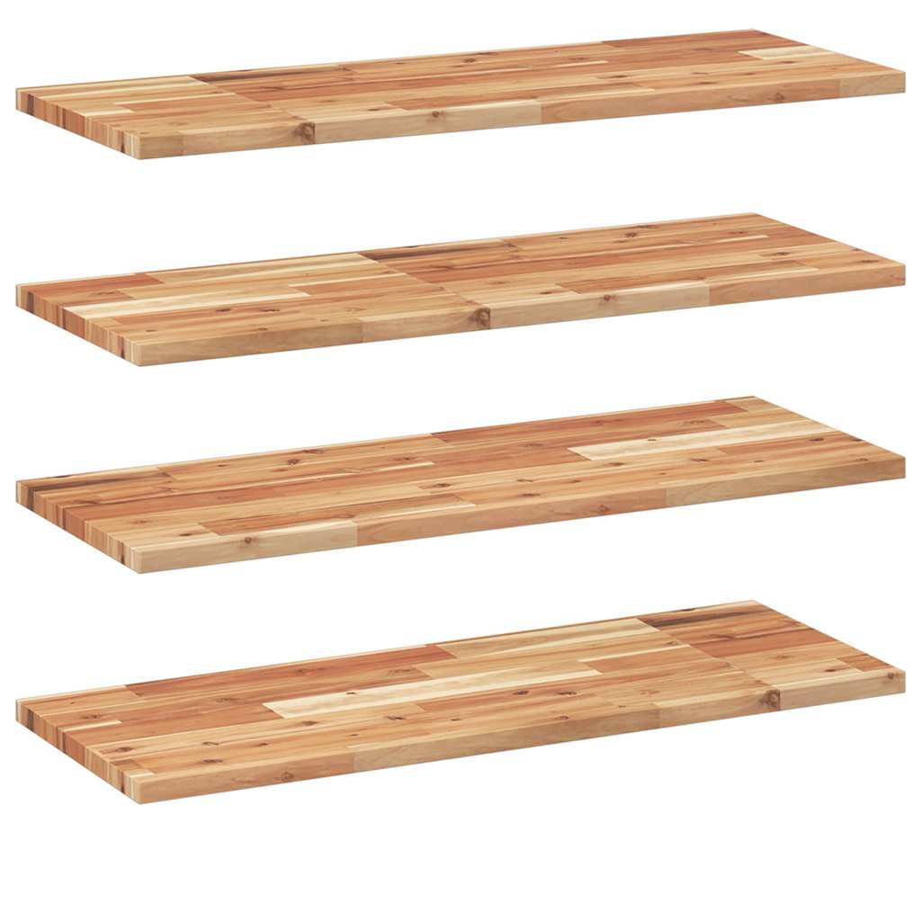 Étagères flottantes 4 pcs 80x30x2 cm acacia massif à l'huile - XIOS