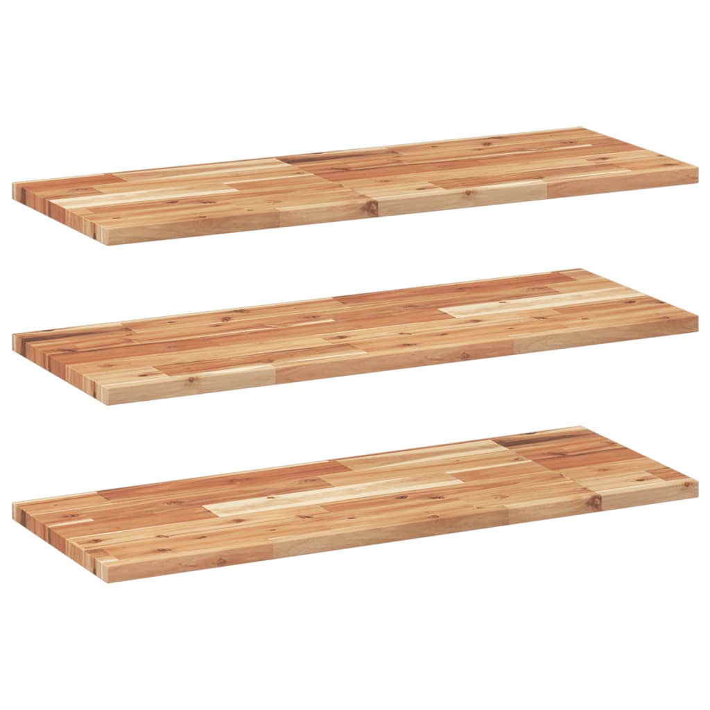 Étagères flottantes 3 pcs 100x30x2 cm acacia massif à l'huile - XIOS