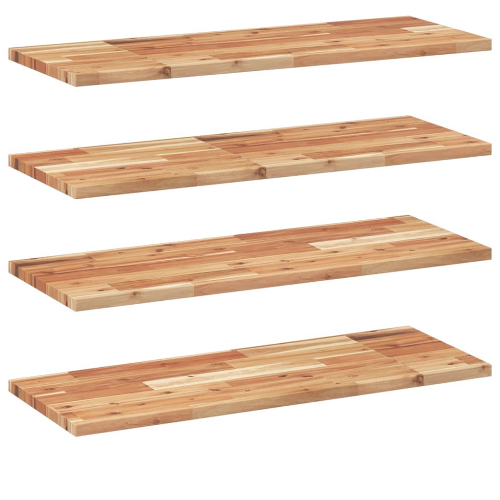 Étagères flottantes 4 pcs 100x30x2 cm acacia massif à l'huile - XIOS