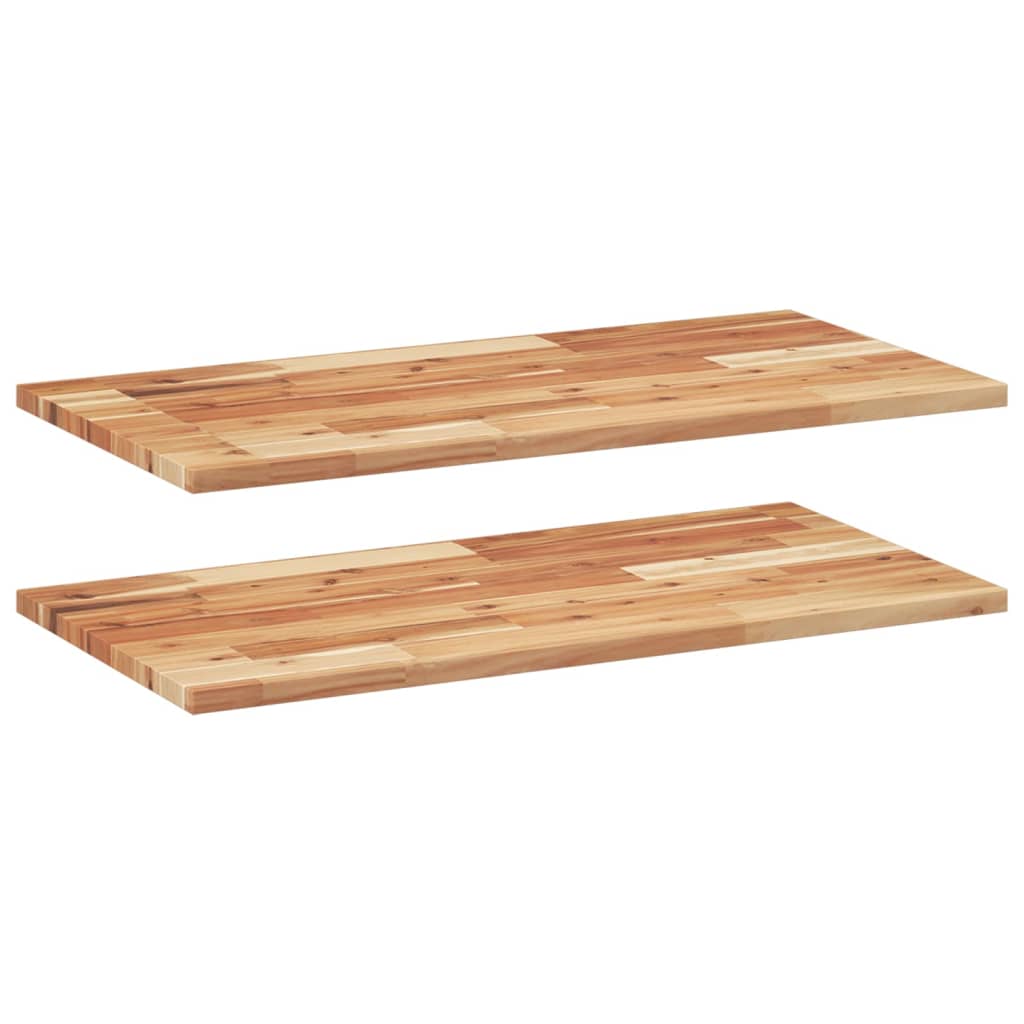 Étagères flottantes 2 pcs 60x40x2 cm acacia massif à l'huile - XIOS