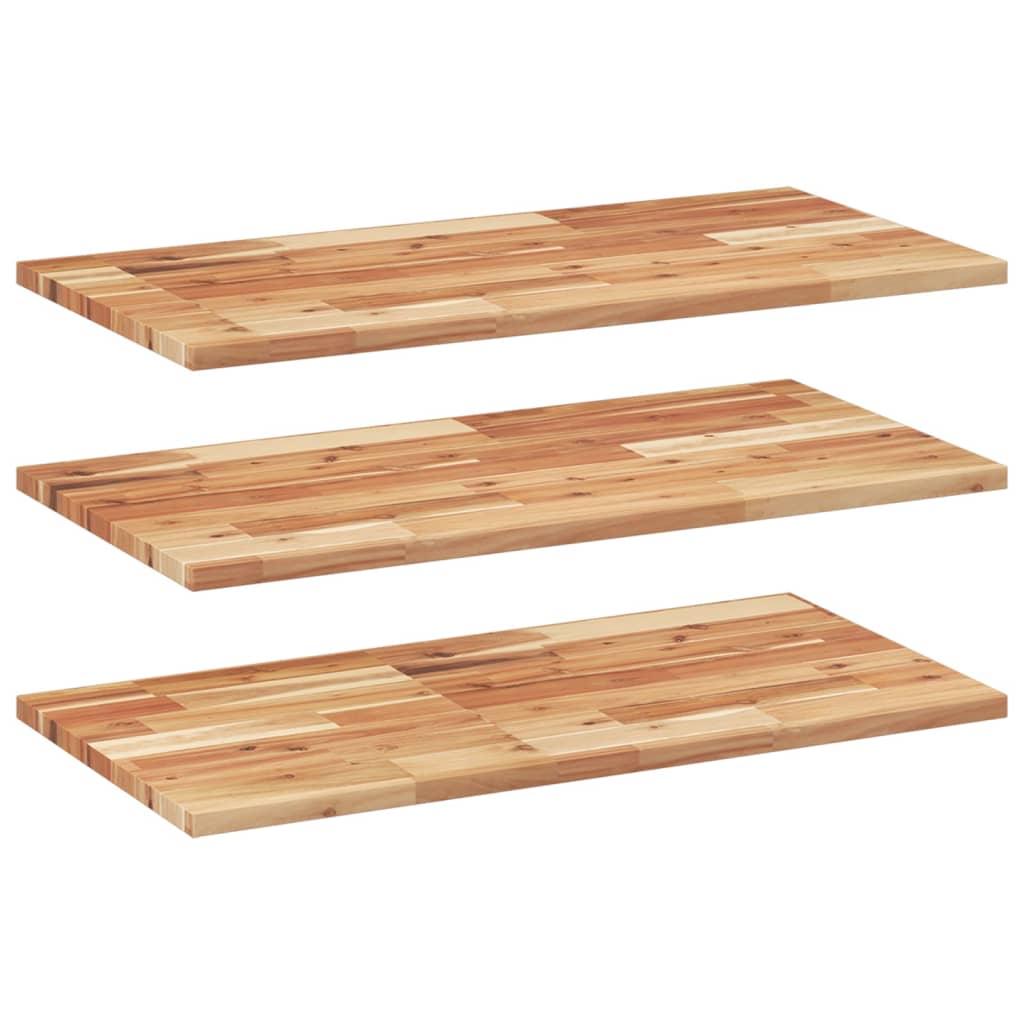 Étagères flottantes 3 pcs 100x40x2 cm acacia massif à l'huile - XIOS