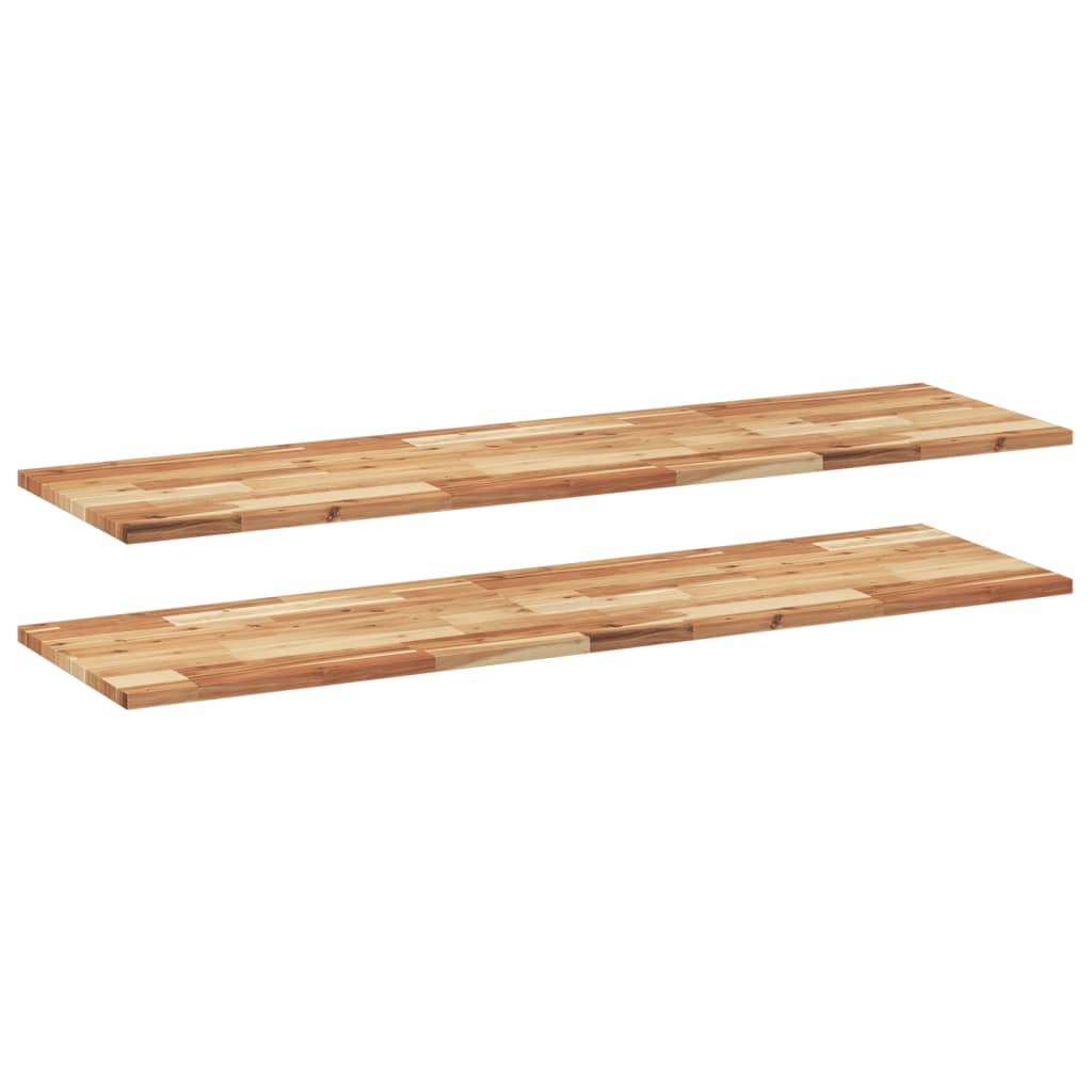Étagères flottantes 2 pcs 160x40x2 cm acacia massif à l'huile - XIOS
