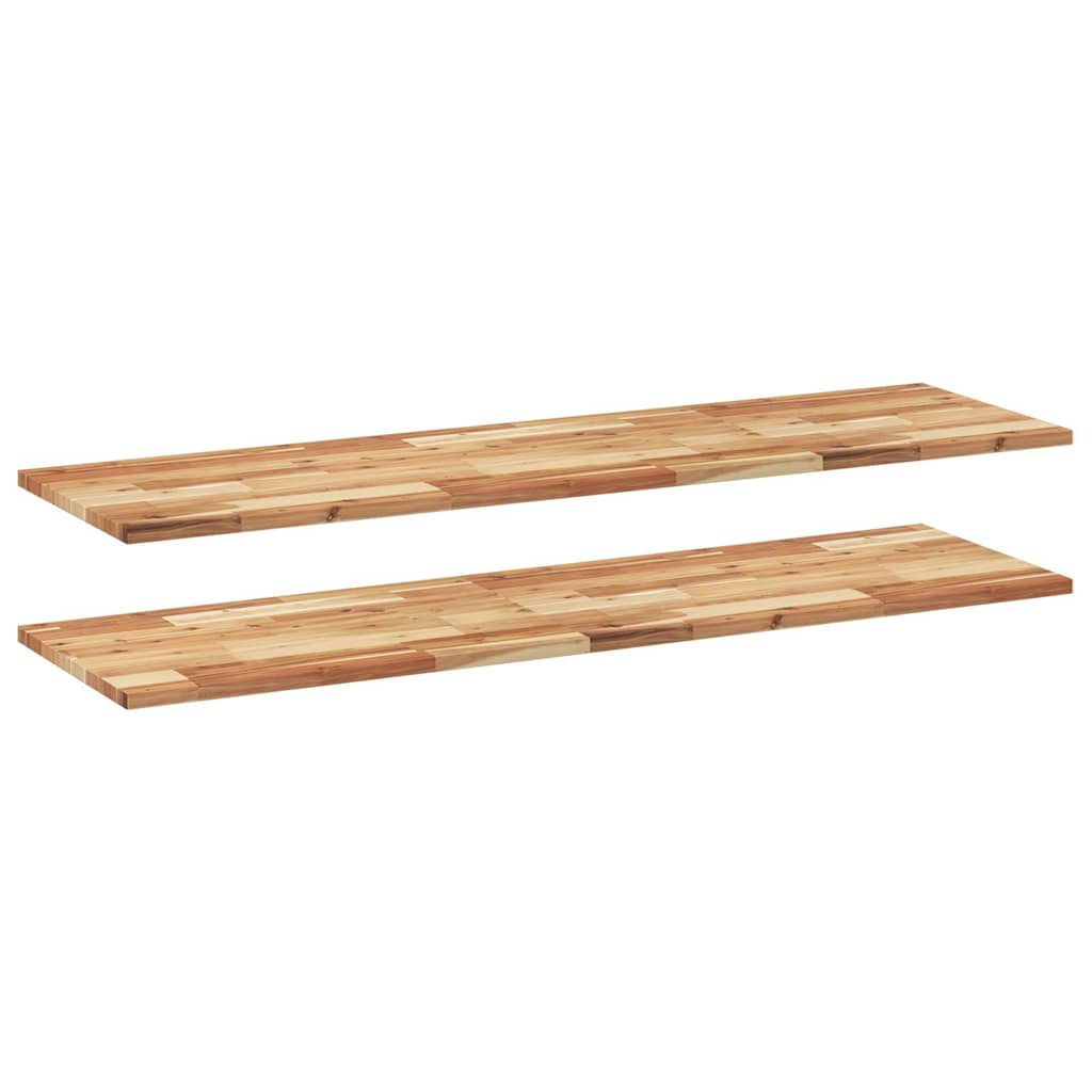 Étagères flottantes 2 pcs 160x40x2 cm acacia massif à l'huile - XIOS