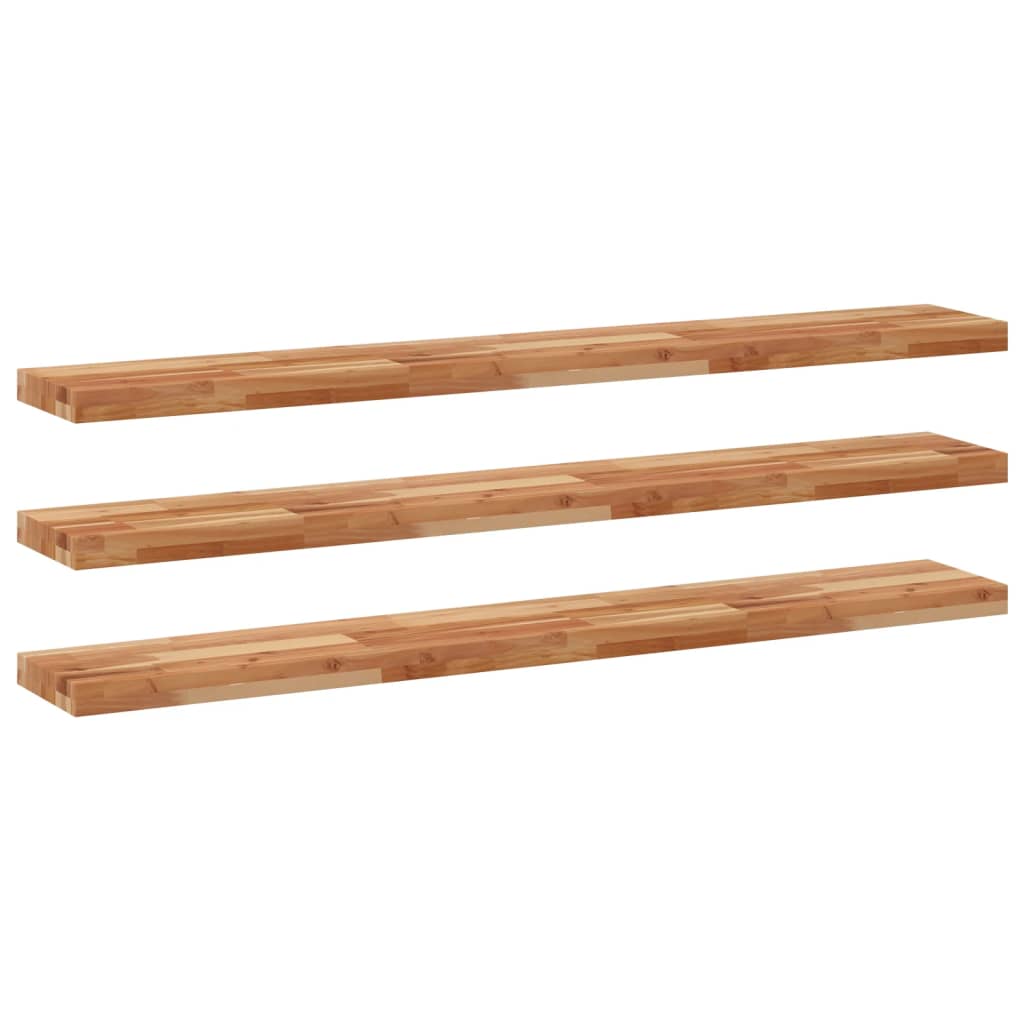 Étagères flottantes 3 pcs 120x20x4 cm acacia massif à l'huile - XIOS