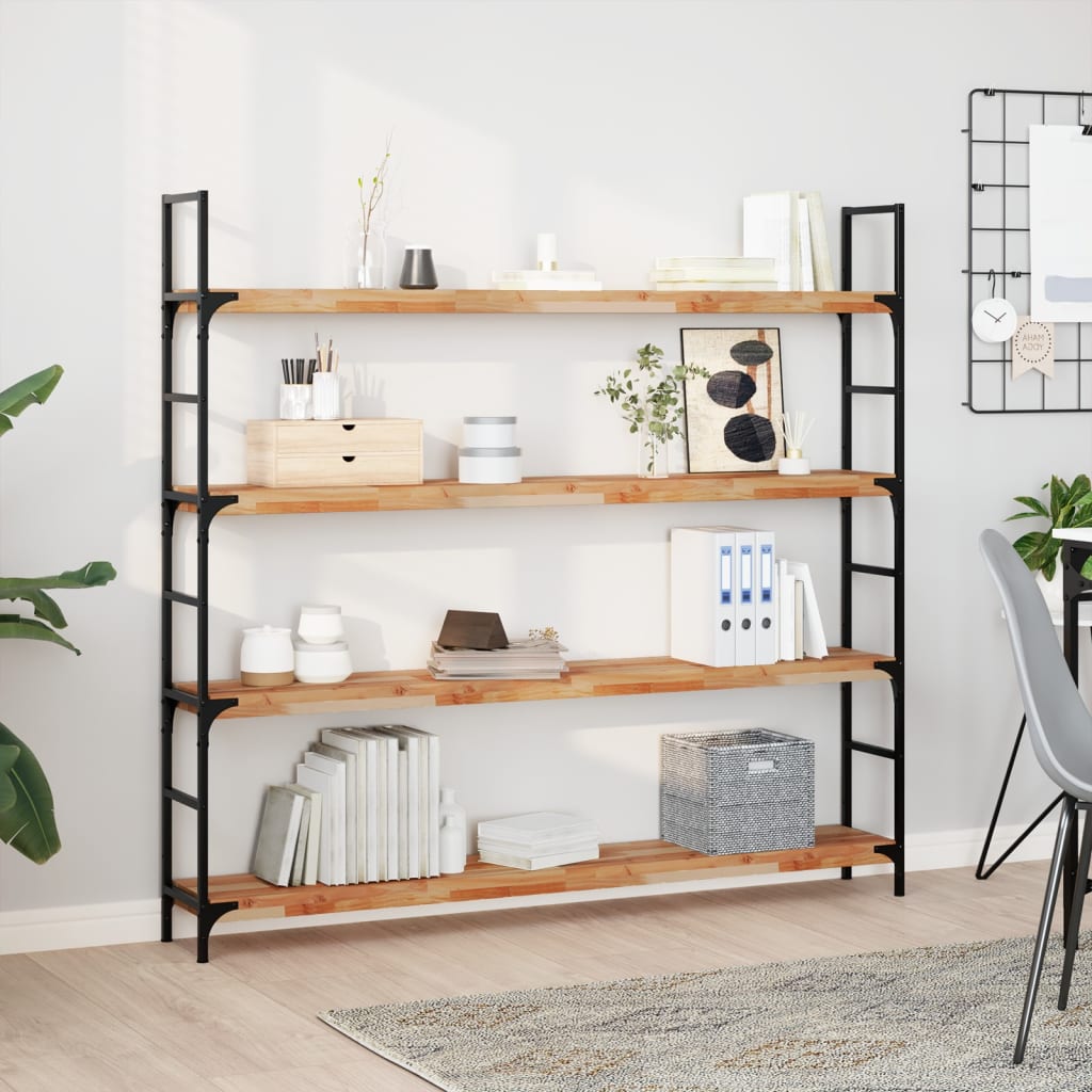 Étagères flottantes 4 pcs 120x20x4 cm acacia massif à l'huile - XIOS