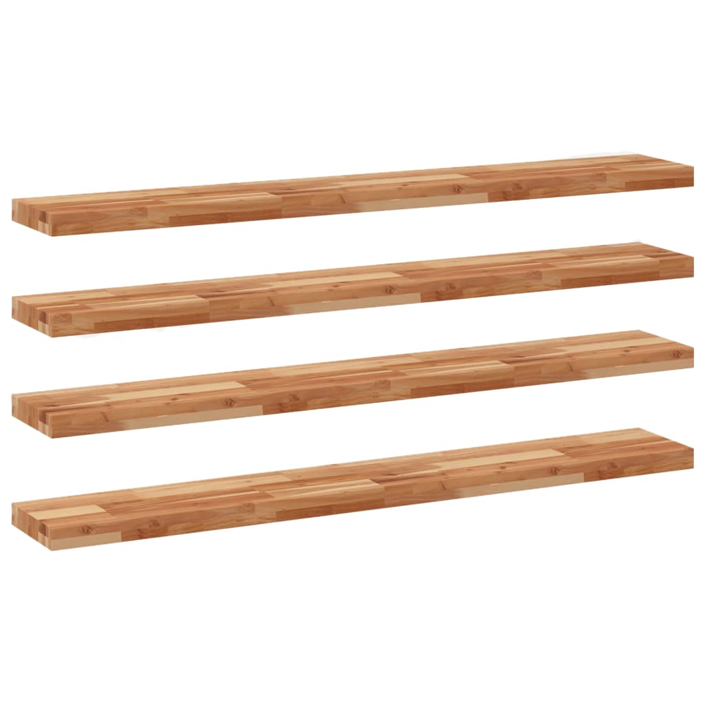 Étagères flottantes 4 pcs 140x20x4 cm acacia massif à l'huile - XIOS