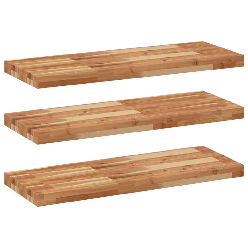 Étagères flottantes 3 pcs 100x30x4 cm acacia massif à l'huile - XIOS