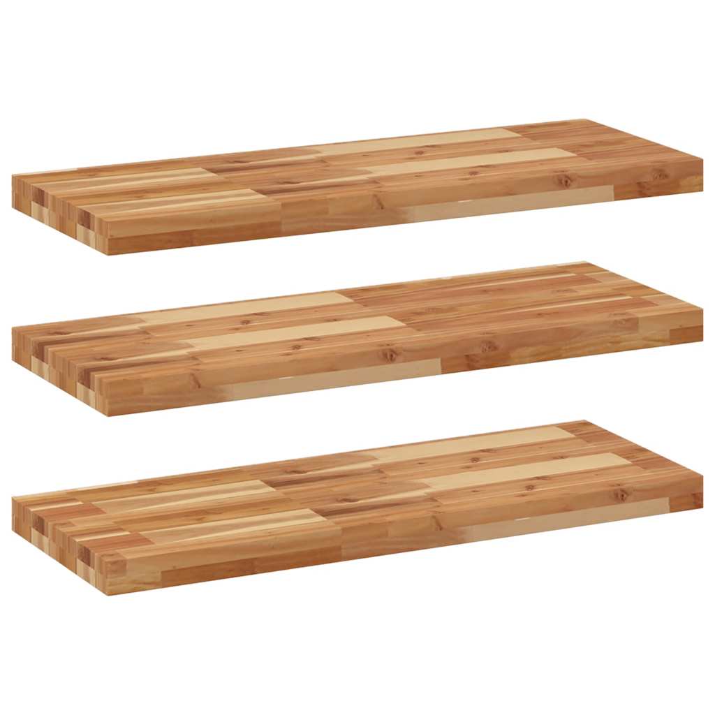 Étagères flottantes 3 pcs 100x30x4 cm acacia massif à l'huile - XIOS