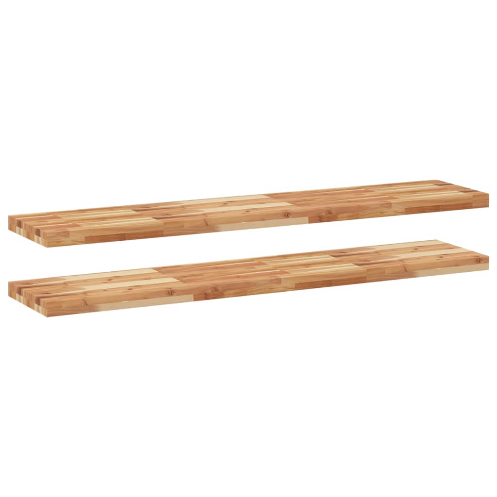 Étagères flottantes 2 pcs 120x30x4 cm acacia massif à l'huile - XIOS