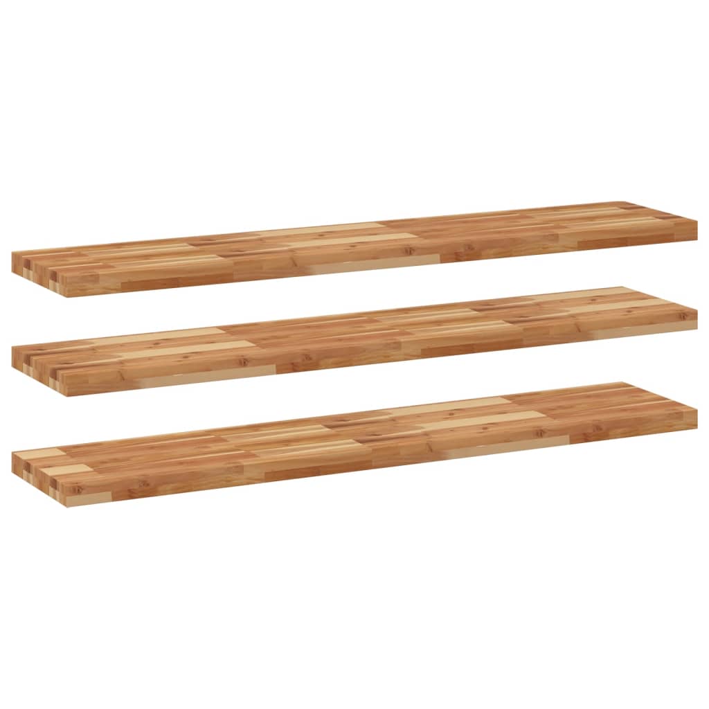 Étagères flottantes 3 pcs 120x30x4 cm acacia massif à l'huile - XIOS