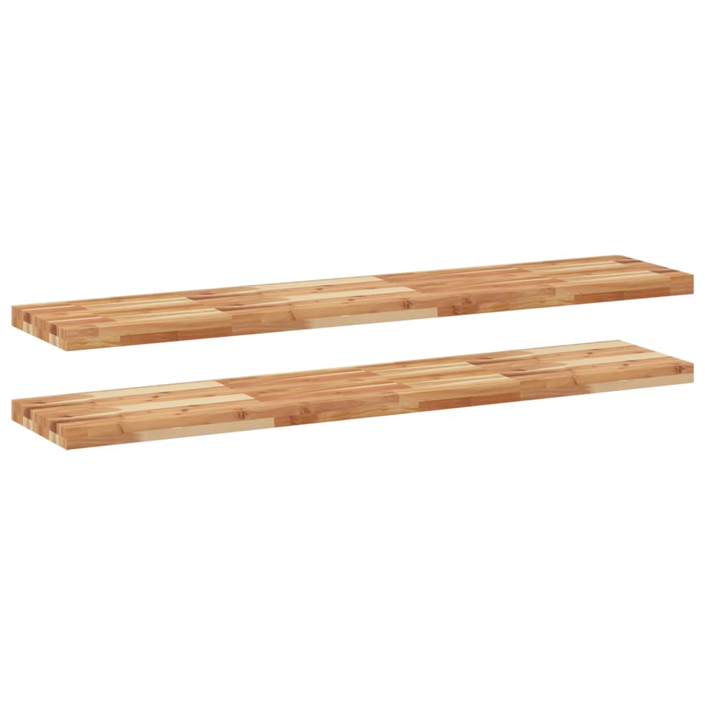 Étagères flottantes 2 pcs 160x30x4 cm acacia massif à l'huile - XIOS