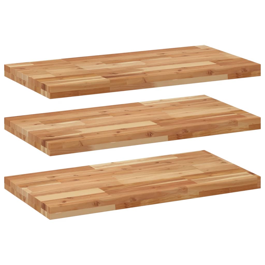 Étagères flottantes 3 pcs 60x40x4 cm acacia massif à l'huile - XIOS