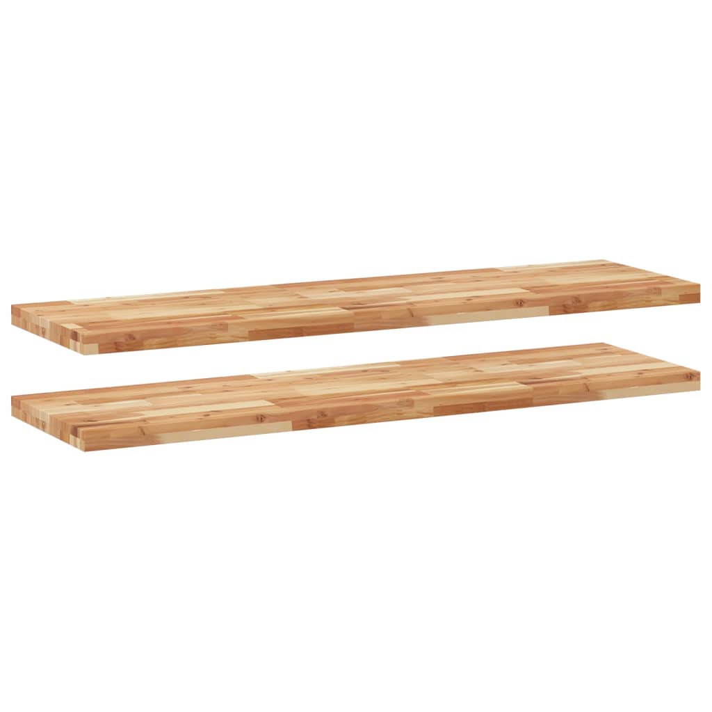 Étagères flottantes 2 pcs 140x40x4 cm acacia massif à l'huile - XIOS