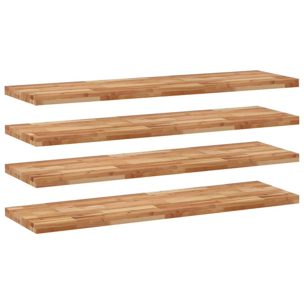 Étagères flottantes 4 pcs 140x40x4 cm acacia massif à l'huile - XIOS