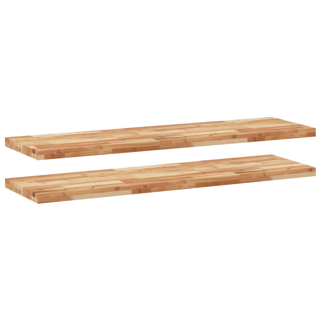 Étagères flottantes 2 pcs 160x40x4 cm acacia massif à l'huile - XIOS