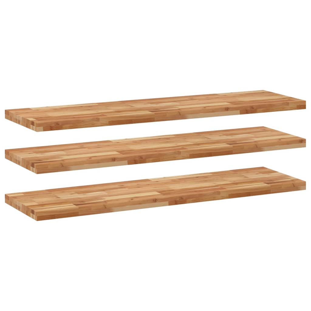Étagères flottantes 3 pcs 160x40x4 cm acacia massif à l'huile