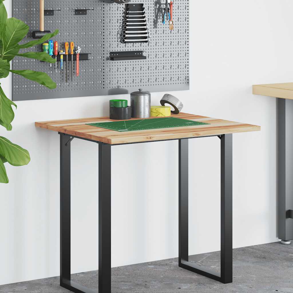 Dessus de bureau fini à l'huile 80x60x2 cm bois d'acacia massif - XIOS