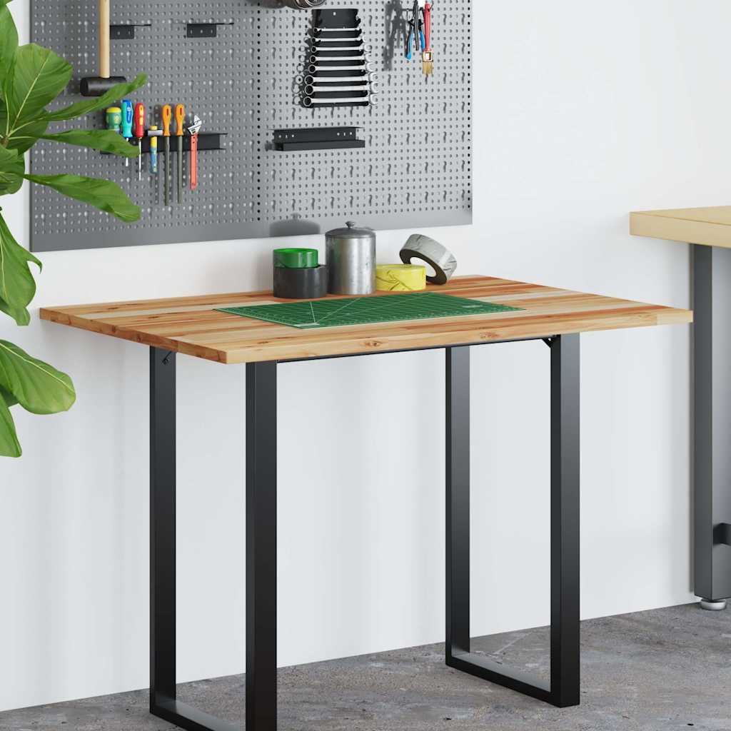 Dessus de bureau fini à l'huile 80x70x2 cm bois d'acacia massif - XIOS