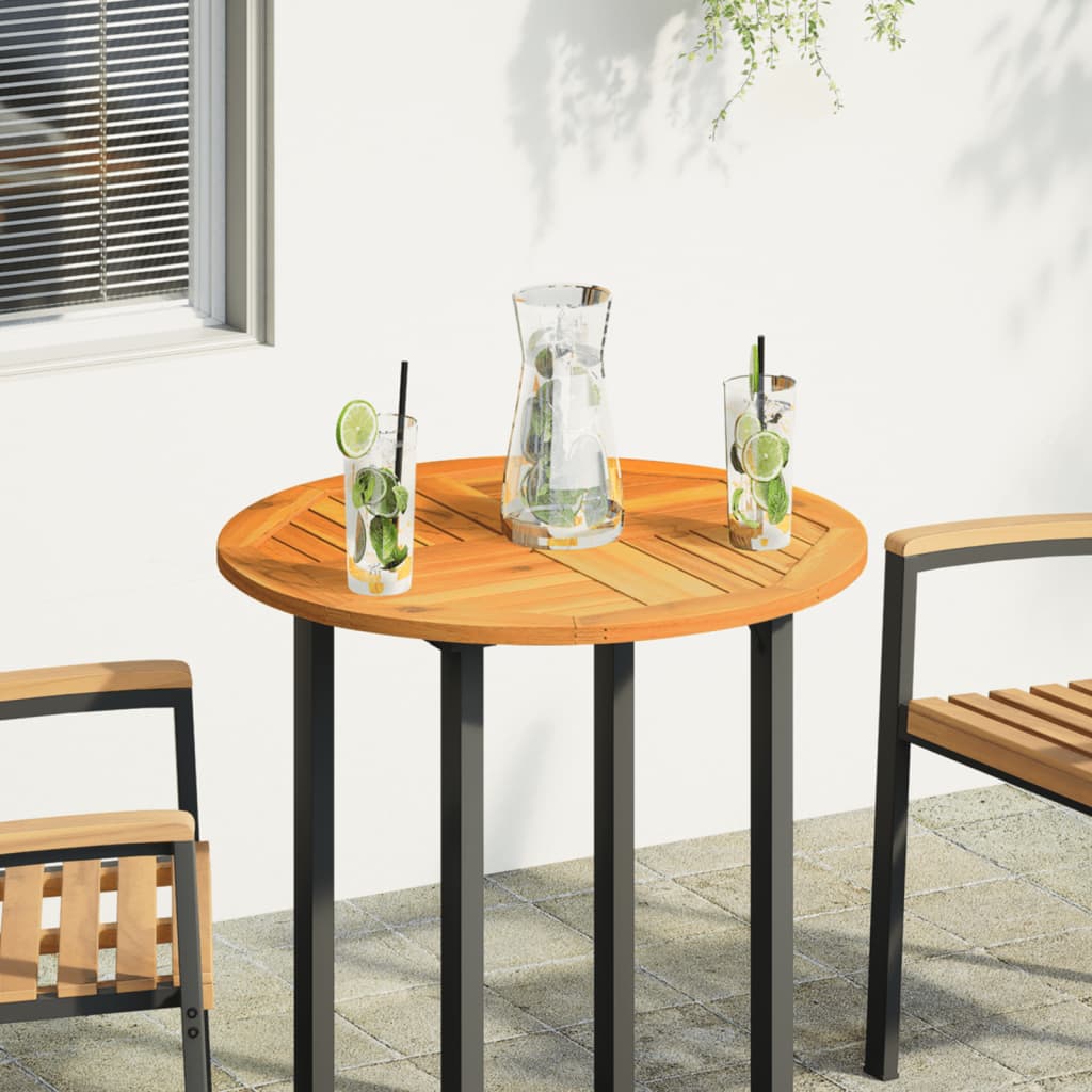 Dessus de table Ø70x2 cm rond bois massif d'acacia