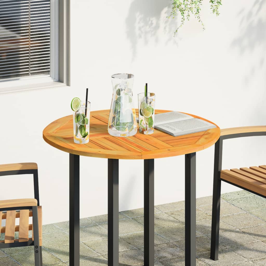 Dessus de table Ø80x2,2 cm rond bois massif d'acacia - XIOS