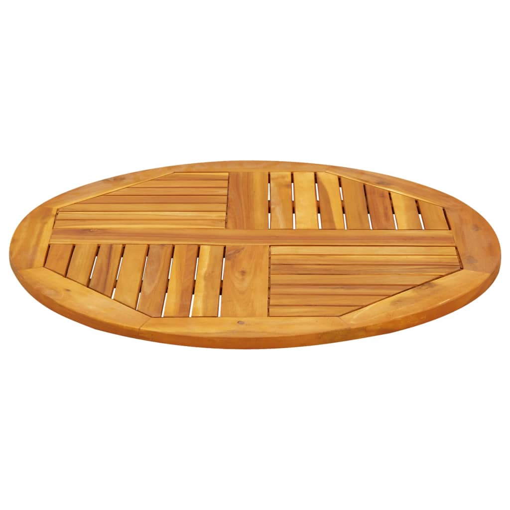 Dessus de table Ø80x2,2 cm rond bois massif d'acacia - XIOS