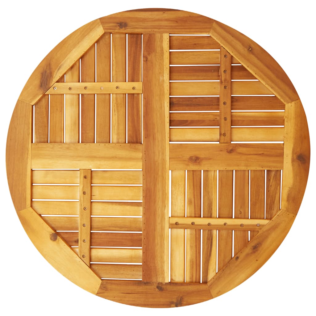 Dessus de table Ø80x2,2 cm rond bois massif d'acacia - XIOS