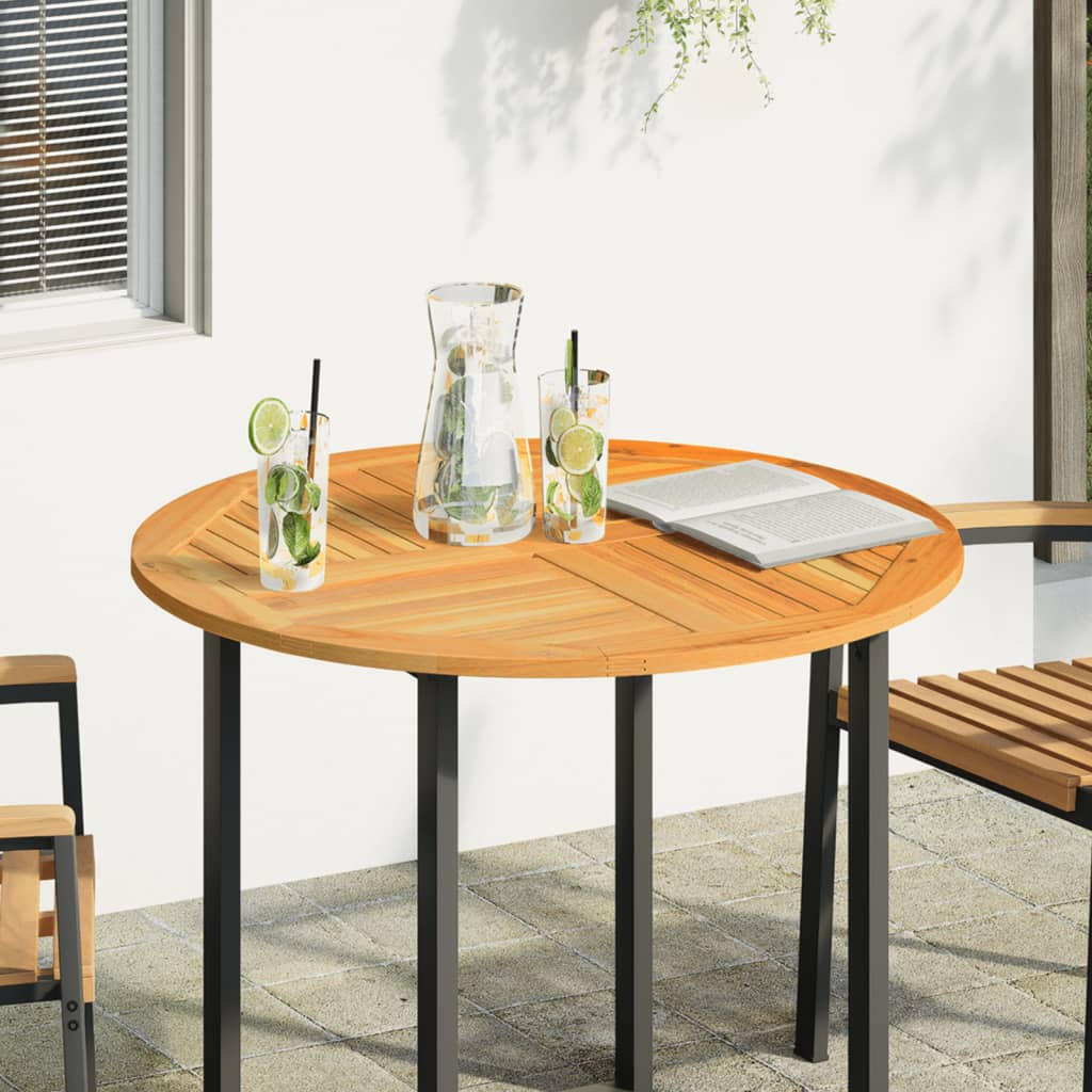 Dessus de table Ø90x2,2 cm rond bois massif d'acacia - XIOS