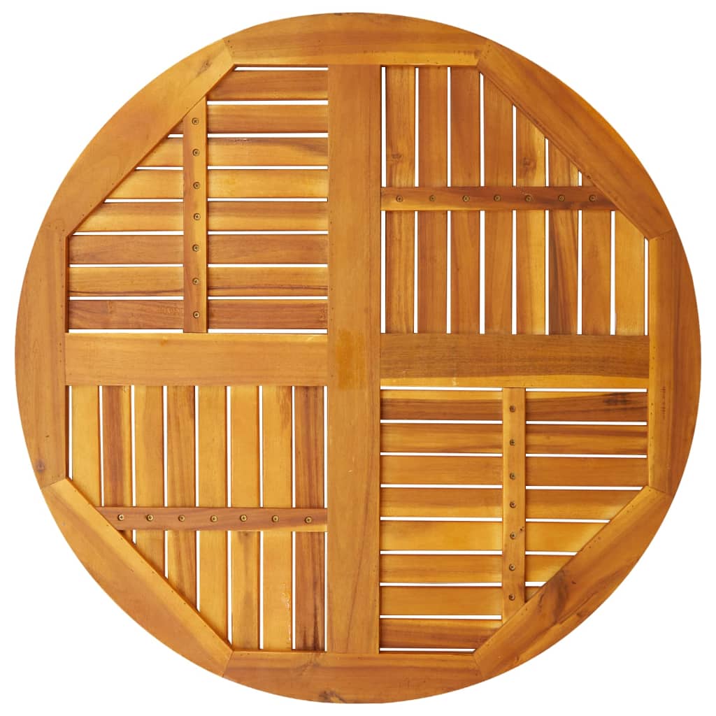 Dessus de table Ø90x2,2 cm rond bois massif d'acacia - XIOS