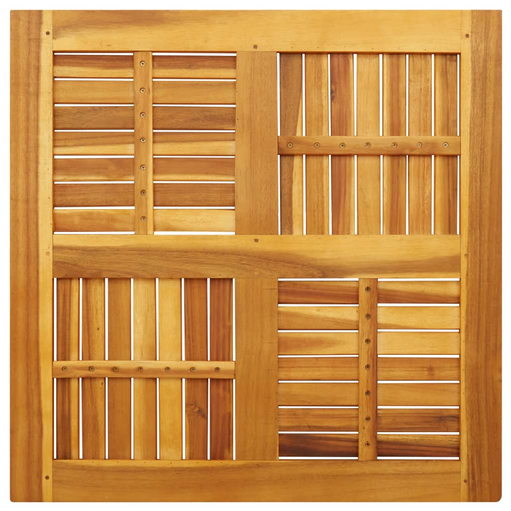 Dessus de table 80x80x2,2 cm carré bois massif d'acacia - XIOS