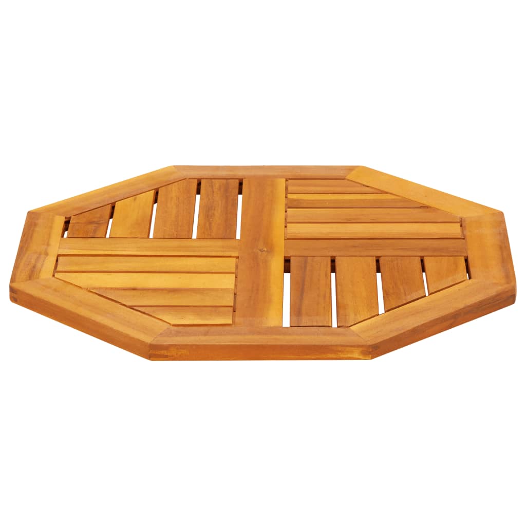 Dessus de table 50x50x2 cm octogonal bois massif d'acacia - XIOS