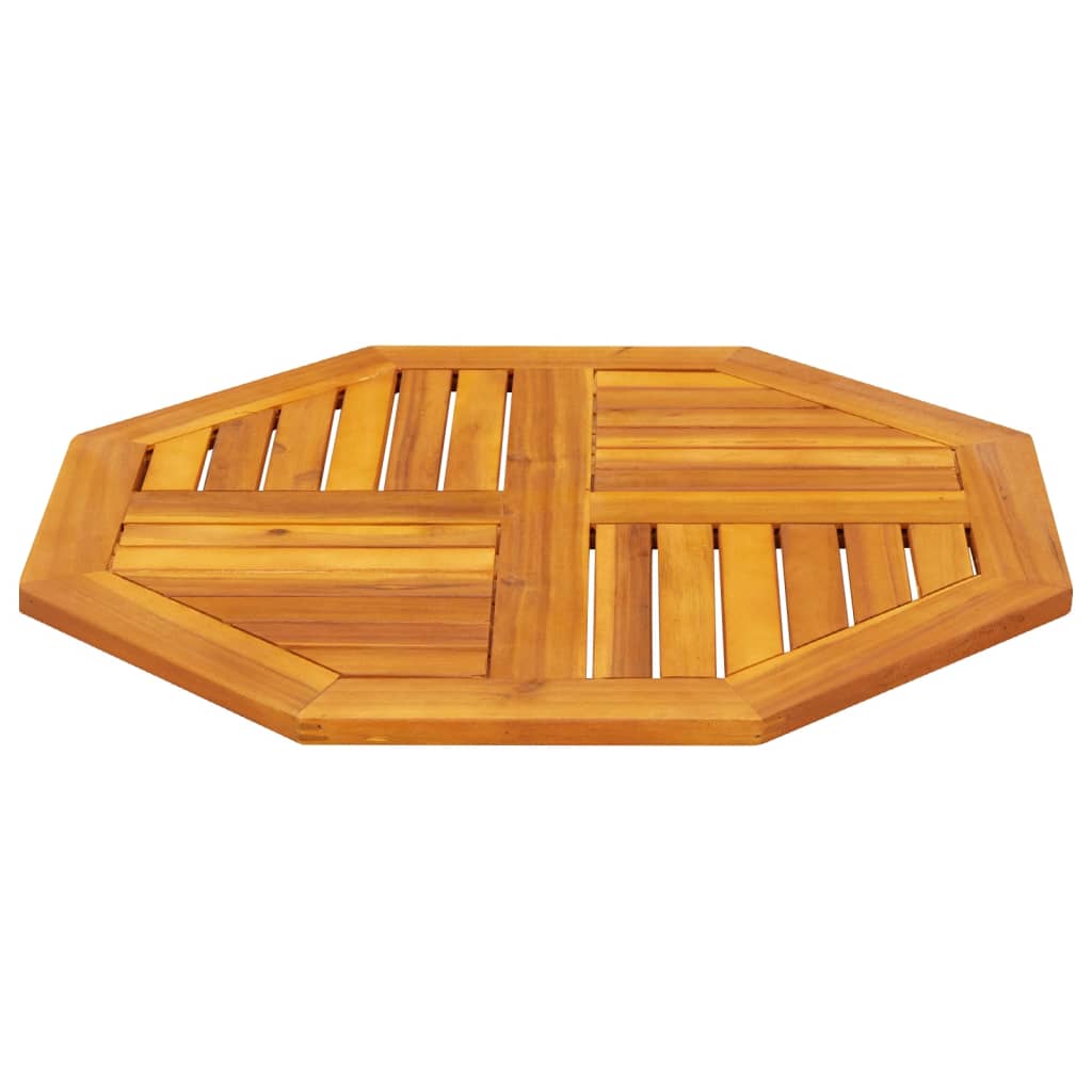 Dessus de table 70x70x2 cm octogonal bois massif d'acacia - XIOS