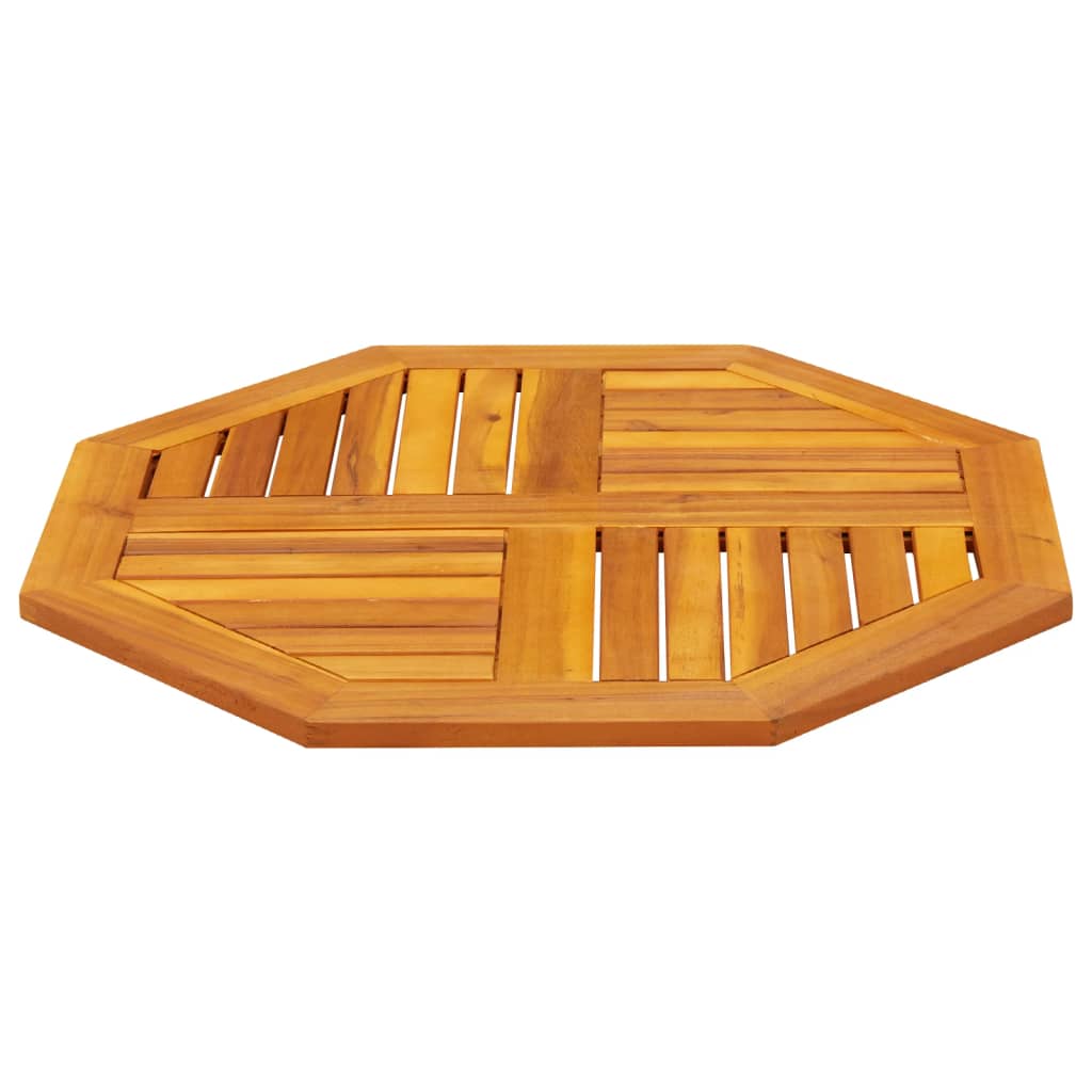 Dessus de table 70x70x2 cm octogonal bois massif d'acacia - XIOS