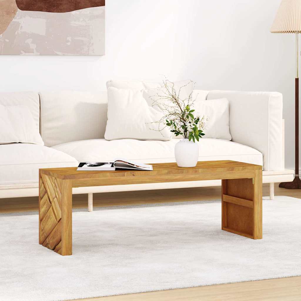 Table basse 110x35x38 cm bois massif de teck - XIOS