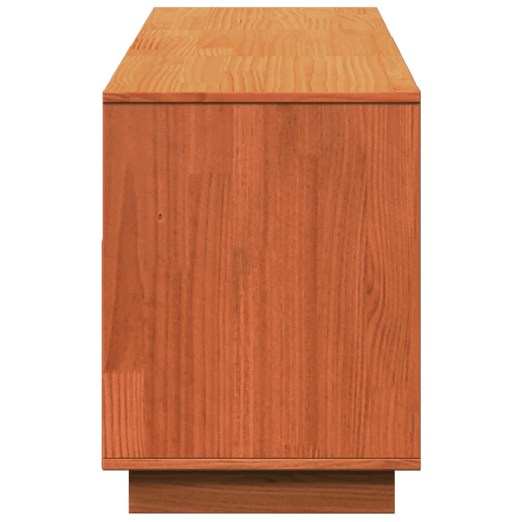 Meuble TV cire marron 140x37x50 cm bois pin massif - XIOS