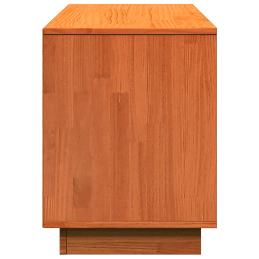 Armoire à chaussures cire marron 110x34x45 cm bois pin massif - XIOS