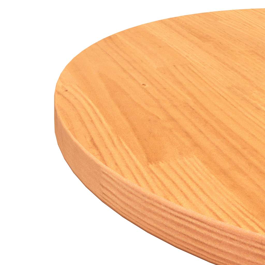 Dessus de table rond cire marron Ø50x2,5 cm bois de pin massif - XIOS