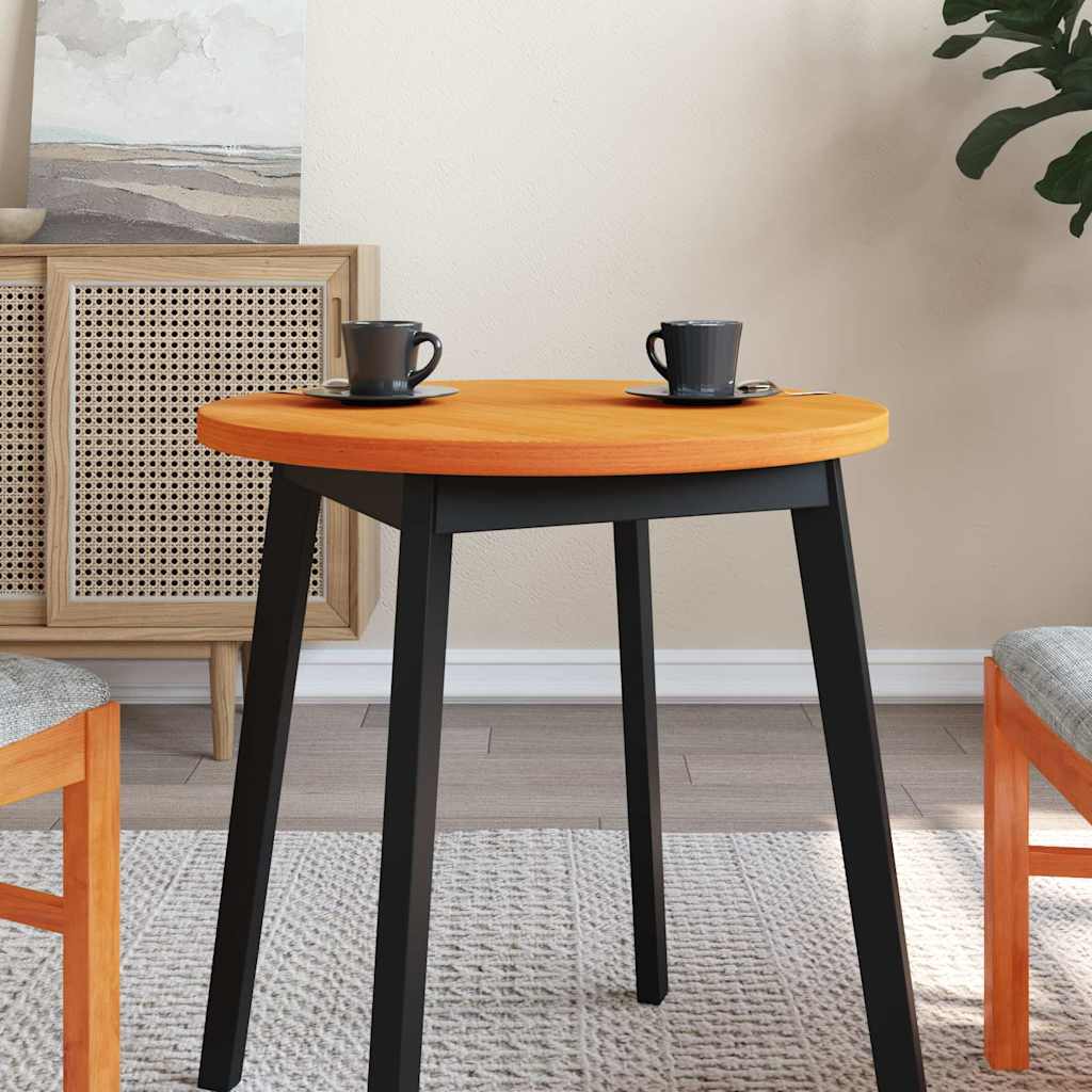 Dessus de table rond cire marron Ø60x2,5 cm bois de pin massif - XIOS