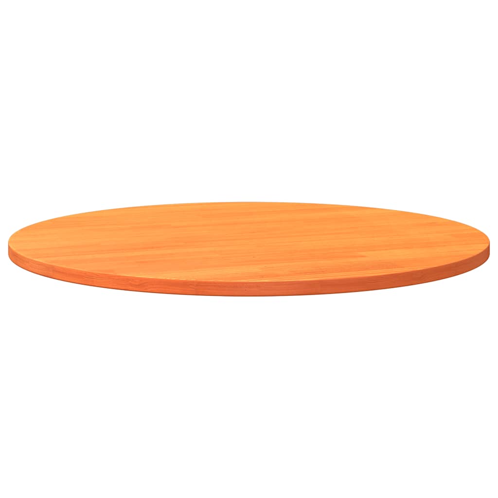 Dessus de table rond cire marron Ø90x2,5 cm bois de pin massif - XIOS