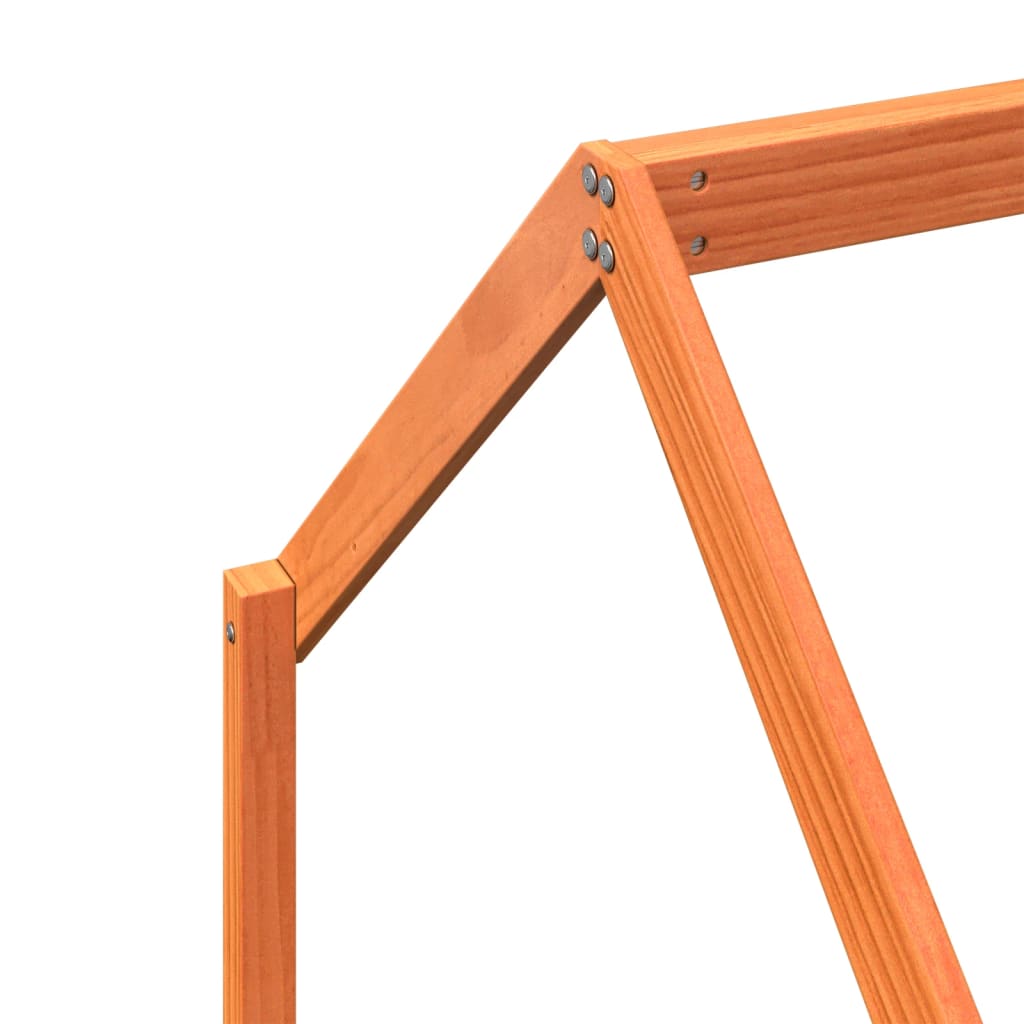 Cadre de lit d'enfants cire marron 90x190 cm bois de pin massif - XIOS