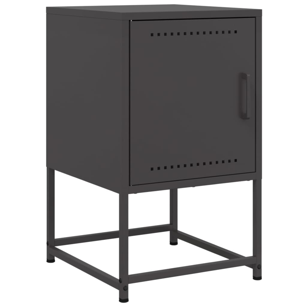 Table de chevet noir 36x39x60,5 cm acier - XIOS