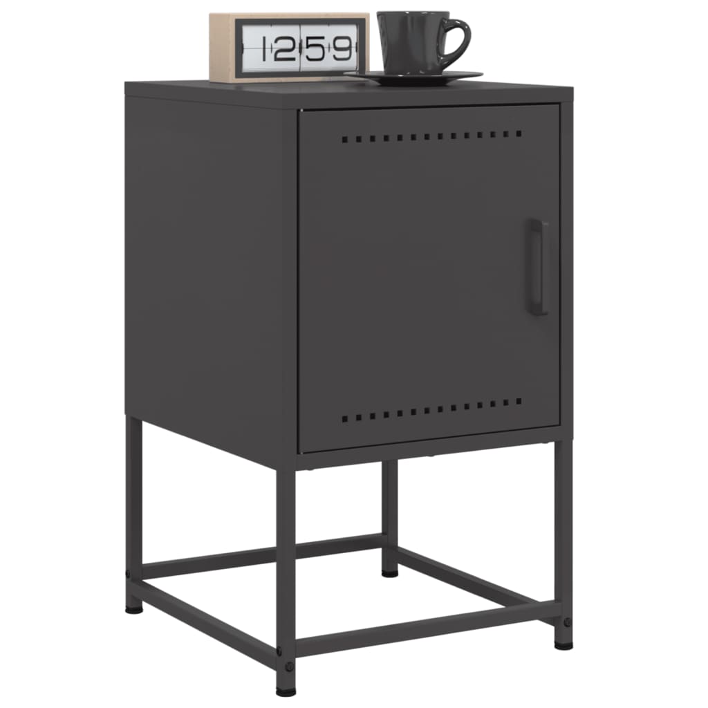 Table de chevet noir 36x39x60,5 cm acier - XIOS