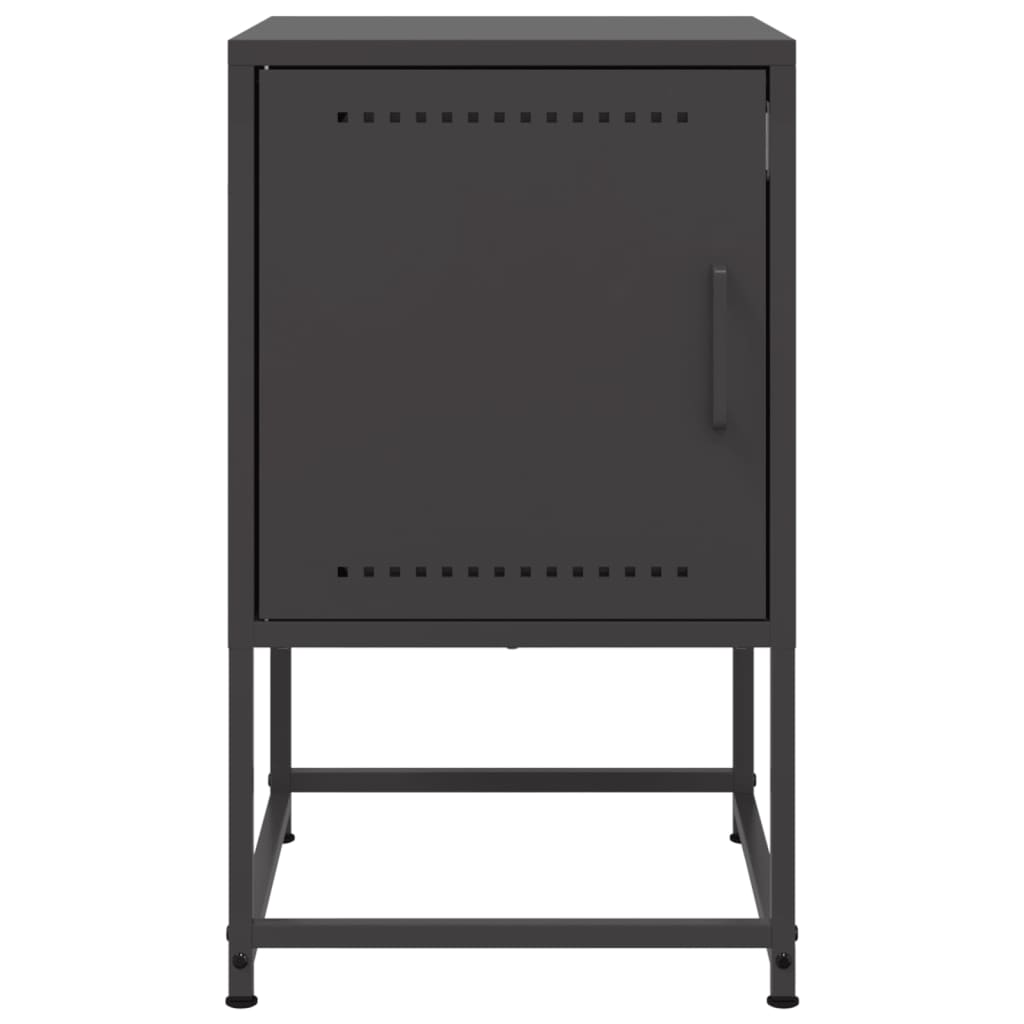 Table de chevet noir 36x39x60,5 cm acier - XIOS