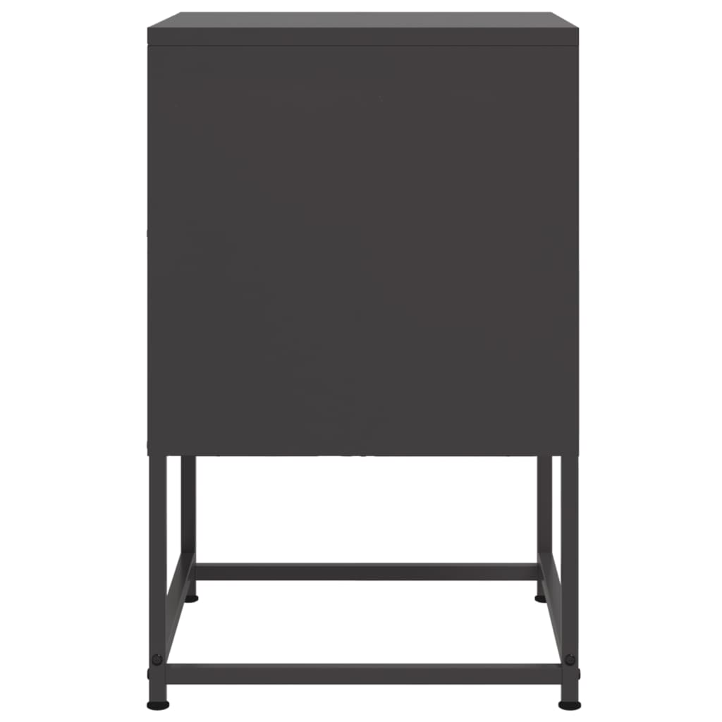 Table de chevet noir 36x39x60,5 cm acier - XIOS