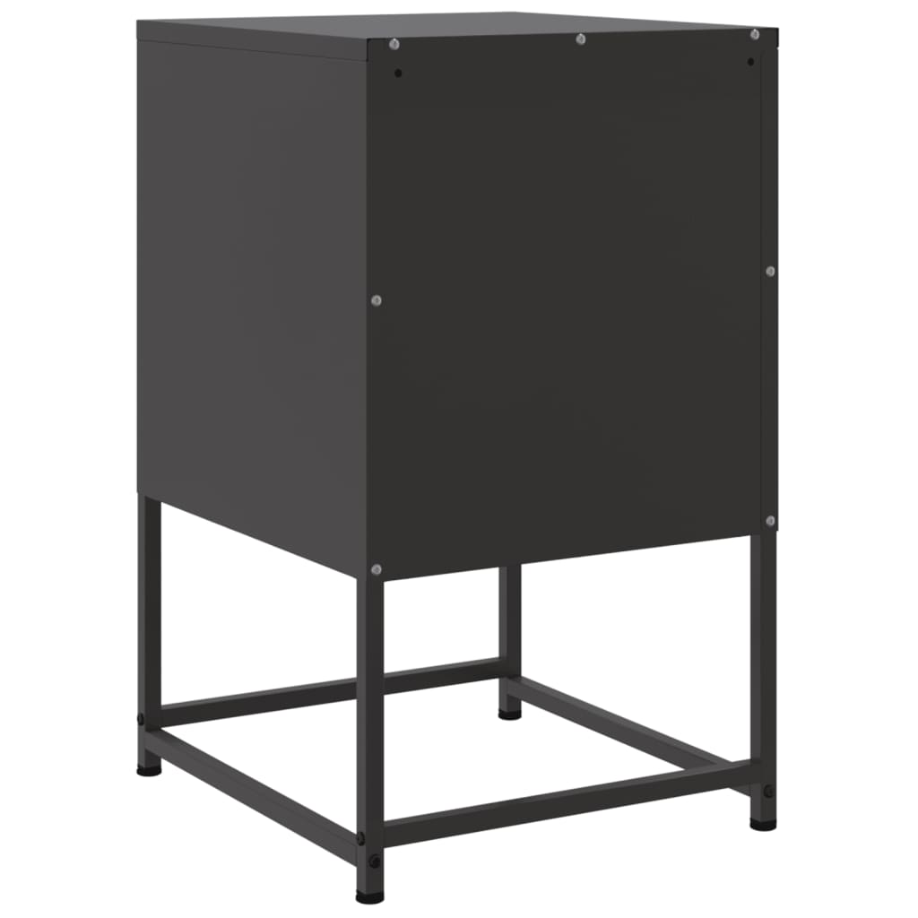 Table de chevet noir 36x39x60,5 cm acier - XIOS