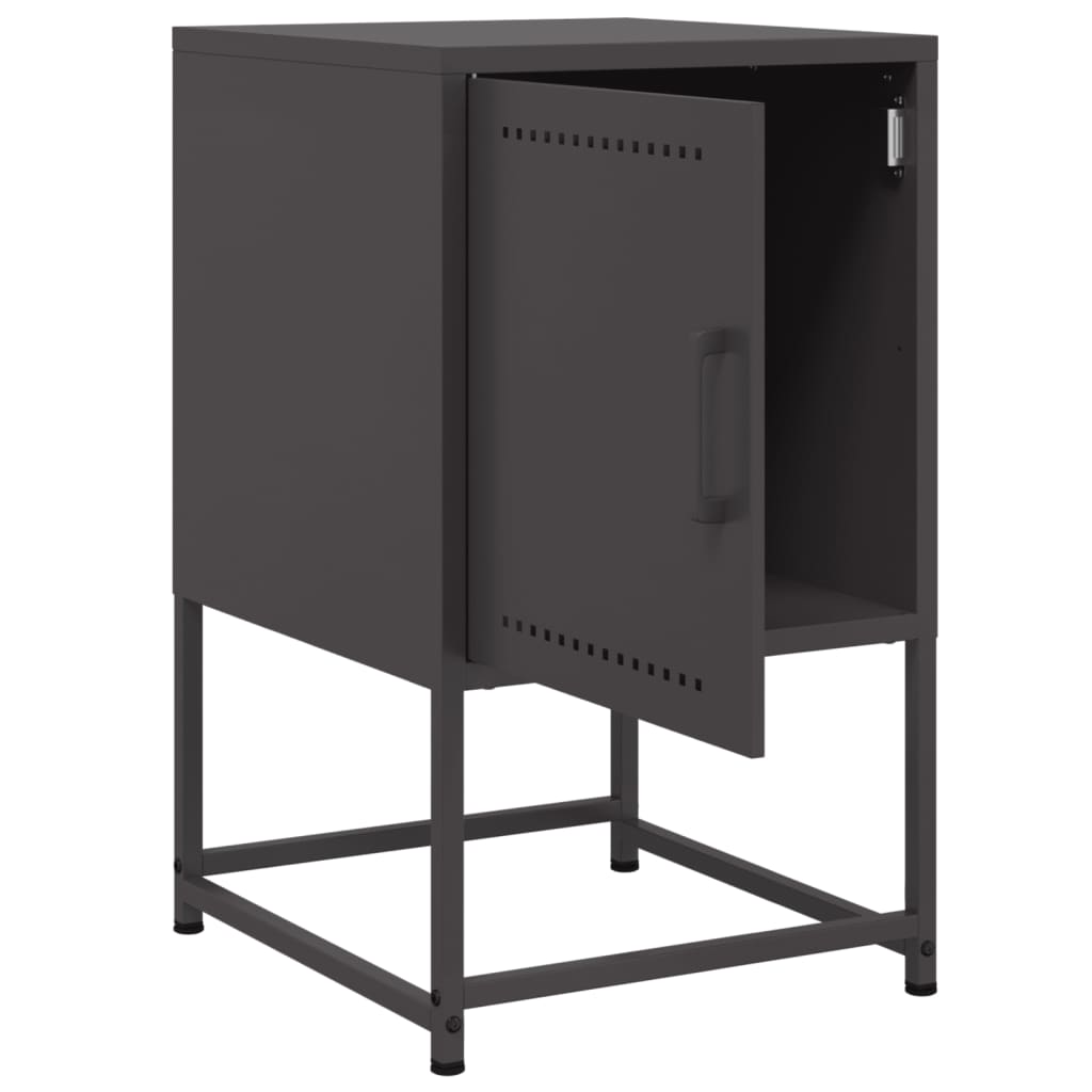 Table de chevet noir 36x39x60,5 cm acier - XIOS