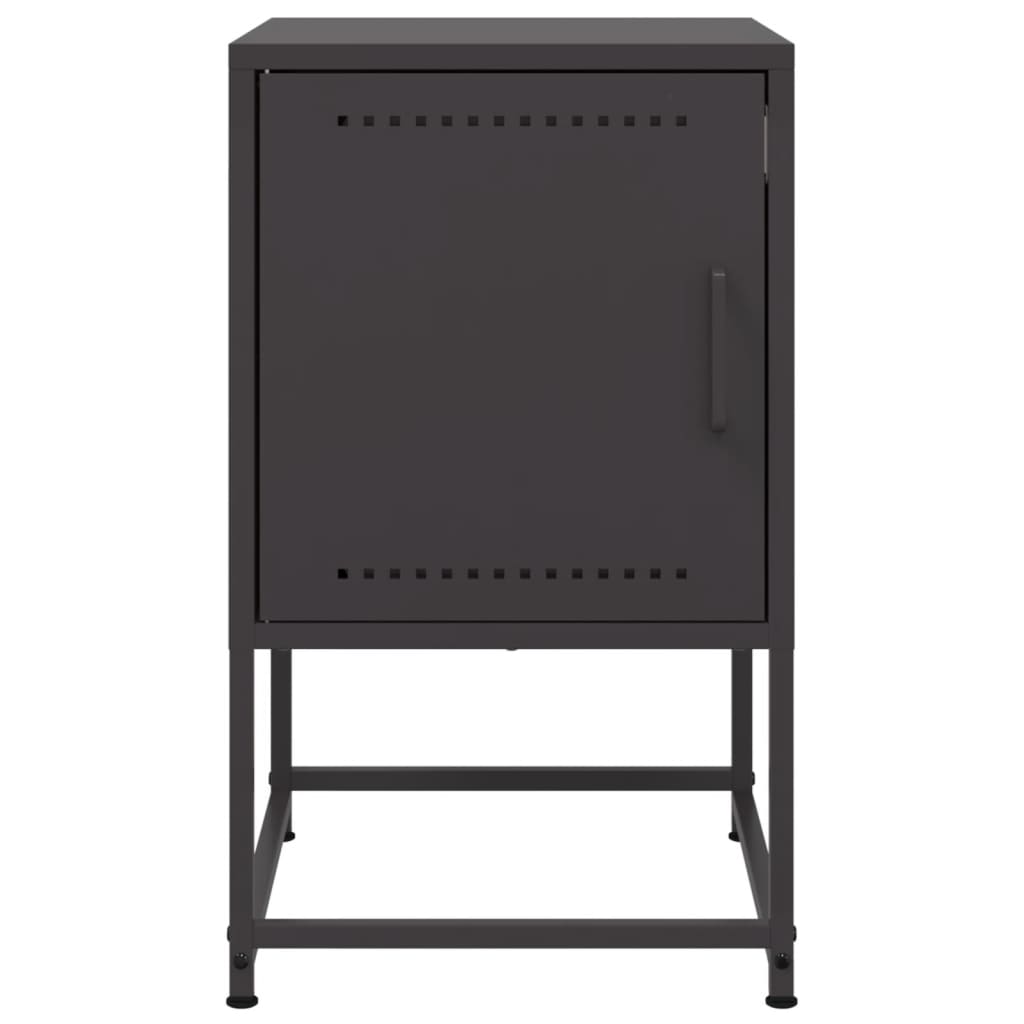 Tables de chevet 2 pcs noir 36x39x60,5 cm acier - XIOS