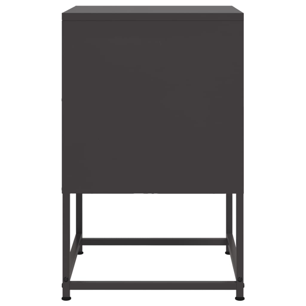 Tables de chevet 2 pcs noir 36x39x60,5 cm acier - XIOS