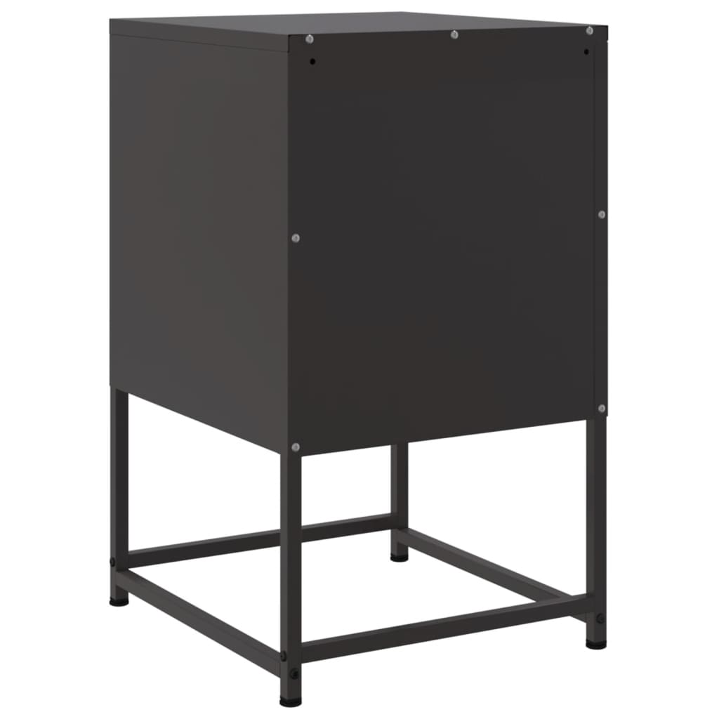 Tables de chevet 2 pcs noir 36x39x60,5 cm acier - XIOS